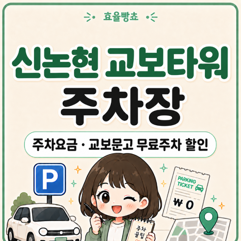 신논현 교보타워 주차장 후기｜주차요금, 교보문고 무료주차 할인