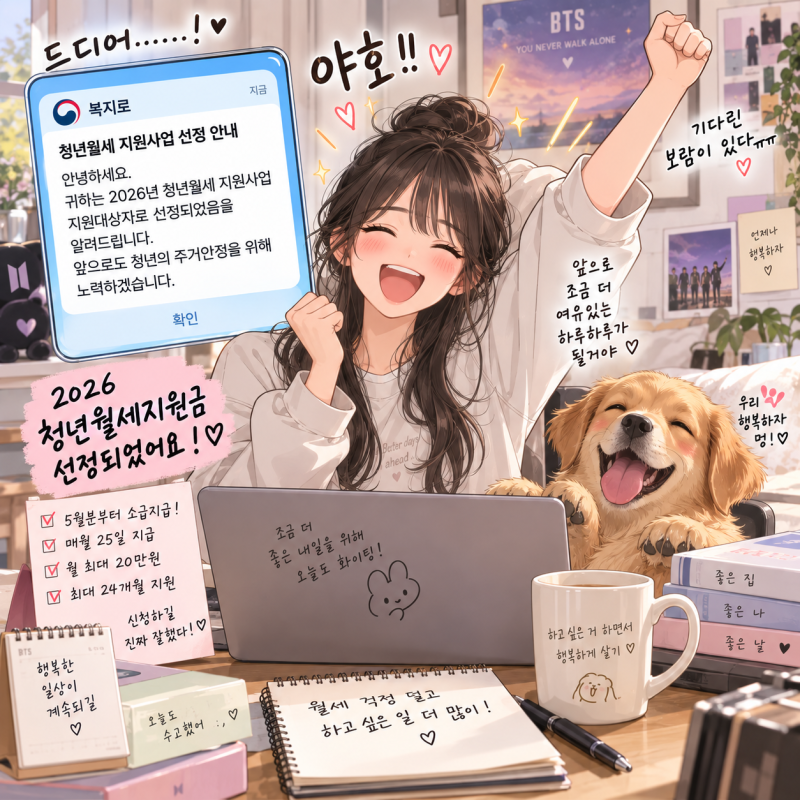 2026 청년월세지원금 드디어 받는다! 5월~9월분 소급 지급 후기｜3월 신청하고 추석 전주에 연....