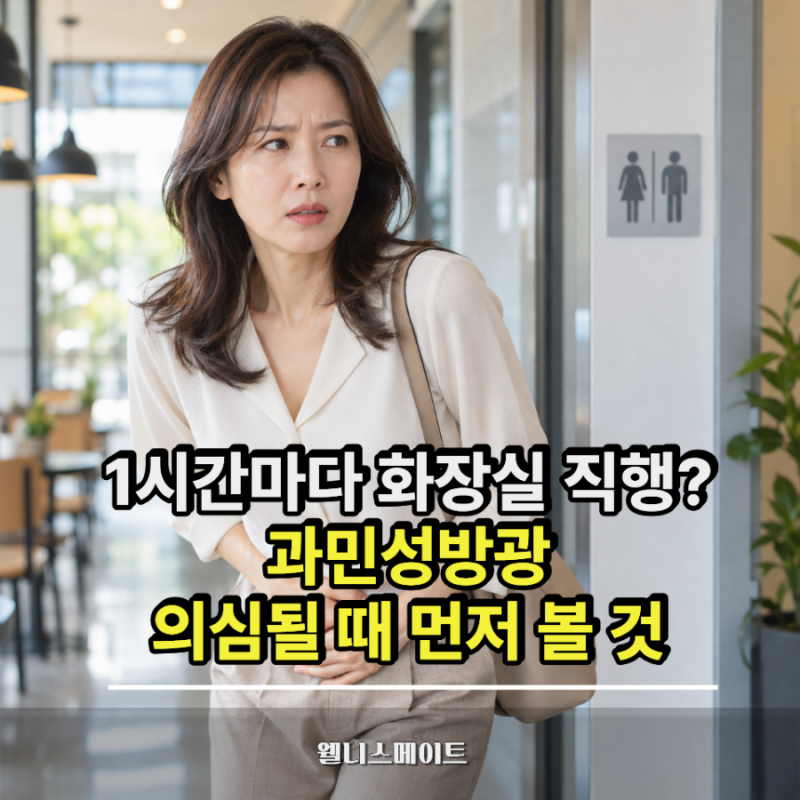 "방금 다녀왔는데 또 화장실로 직행..." 과민성방광 의심될 때 먼저 볼 것"