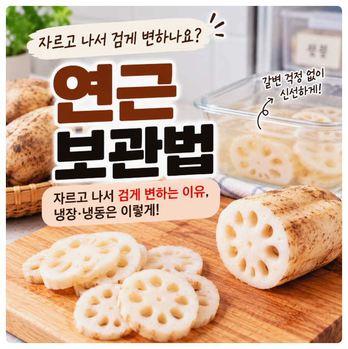 연근 보관법｜자르고 나서 검게 변하는 이유, 냉장·냉동은 이렇게