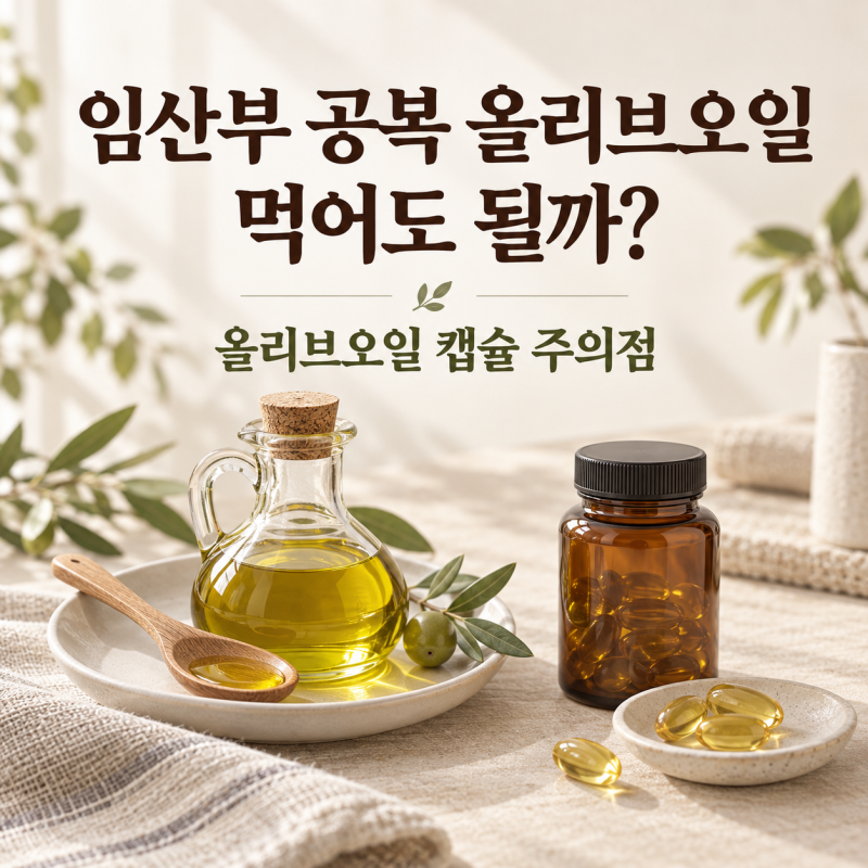 임산부 공복에 올리브오일 먹어도 될까? 올리브오일 캡슐 섭취 주의점