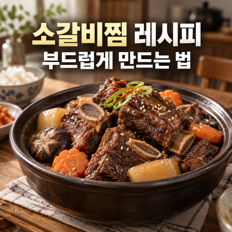 "소갈비찜 레시피" 질기지 않고 부드럽게 만드는 양념 비율과 조리 순서