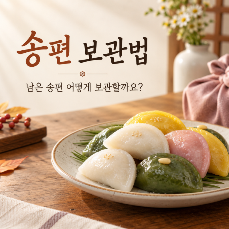 송편 보관법, 남은 송편 냉장보다 냉동 보관하는 방법