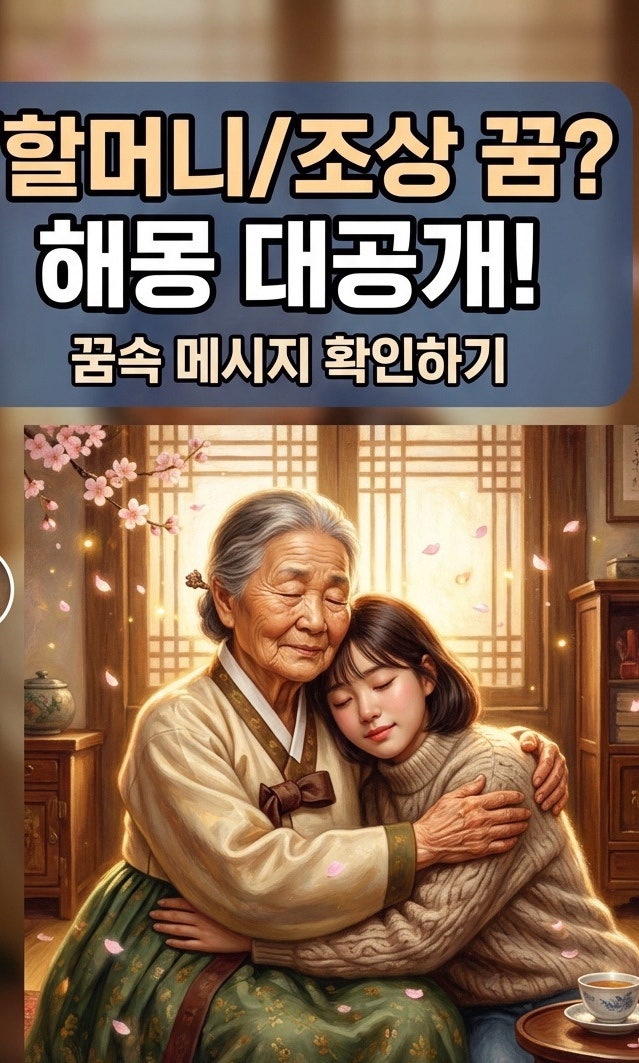 돌아가신 할머니 조상 꿈해몽 상황별 의미 총정리
