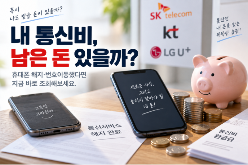 통신비 미환급금 있을까?｜휴대폰 해지·번호이동했다면 무료 조회하세요