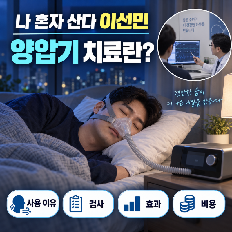 나 혼자 산다 이선민 양압기 치료란?｜수면무호흡증에 사용하는 이유·검사·효과·비용