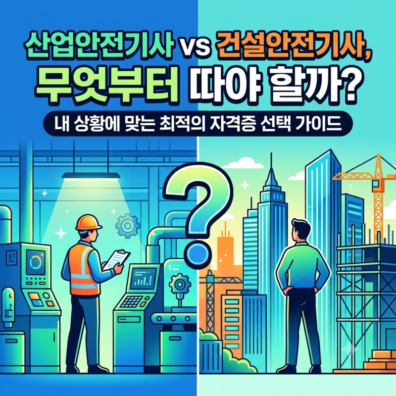 "둘 중 하나만 딴다면 무엇을 골라야 할까?" 산업안전기사 vs 건설안전기사 선택 기준