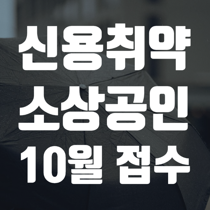 2026년 10월 신용취약소상공인자금, 10월 12일 오전 10시 신청 시작