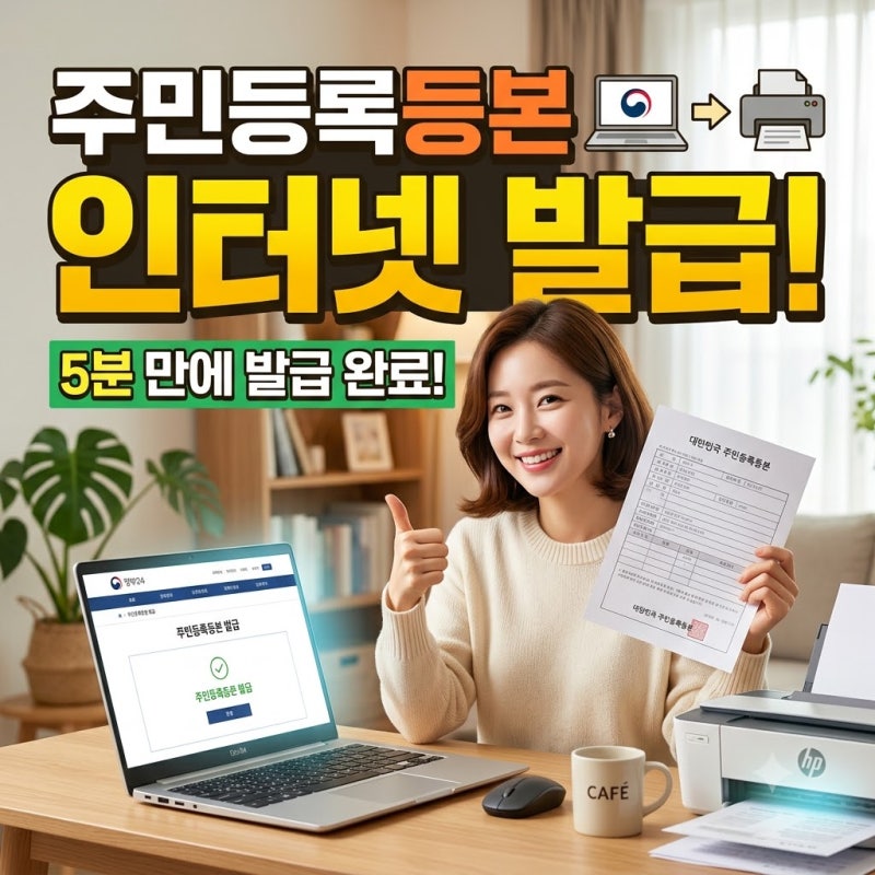 주민등록등본 인터넷 발급 방법｜오늘 직접 발급해보니 5분도 안 걸렸어요