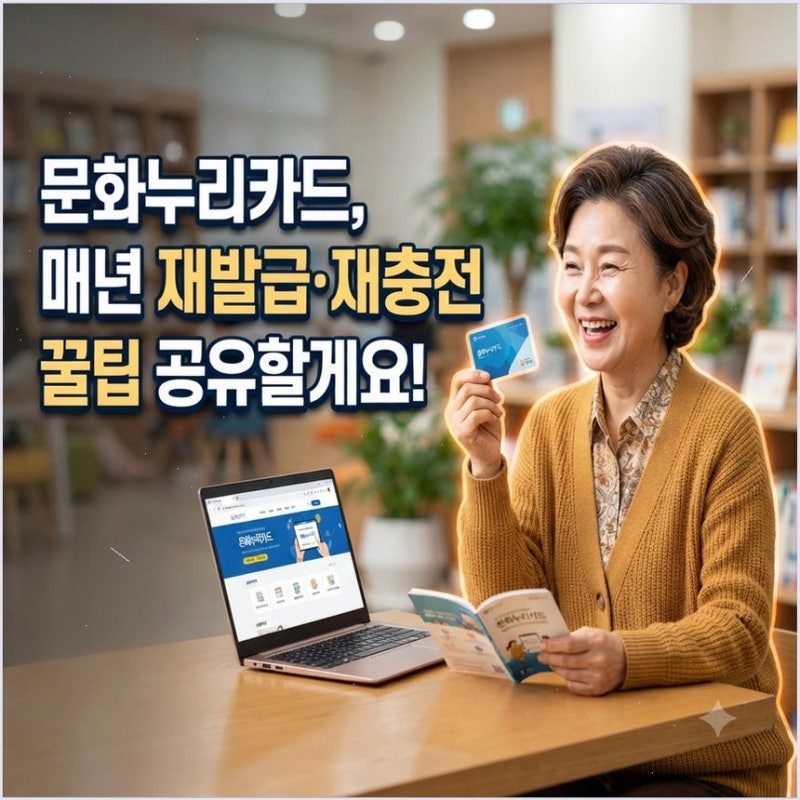 문화누리카드, 매년 재발급·재충전 꿀팁 공유할게요!