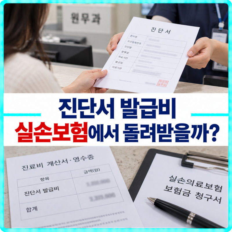 수술보험금 청구하려고 뗀 진단서 발급비 4만5천원, 실손에서 돌려받을 수 있나요?