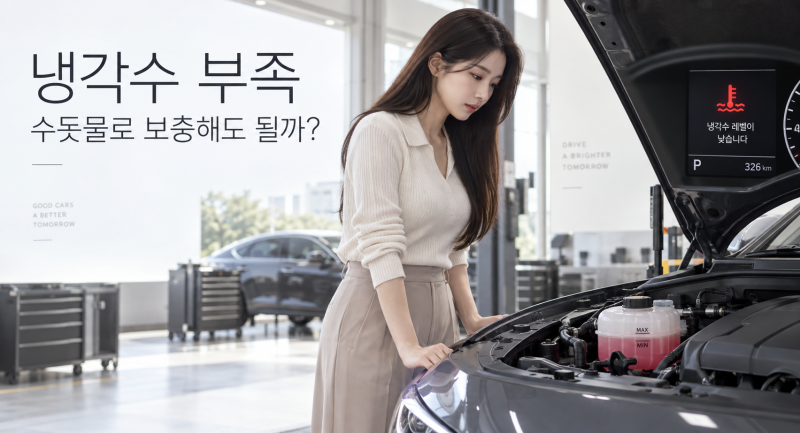 냉각수 부족 경고등이 뜨면 수돗물로 보충해도 될까?
