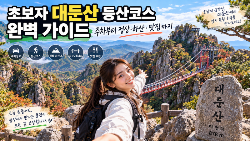 초보자 대둔산 등산코스 완벽 가이드｜주차부터 정상·하산·맛집까지