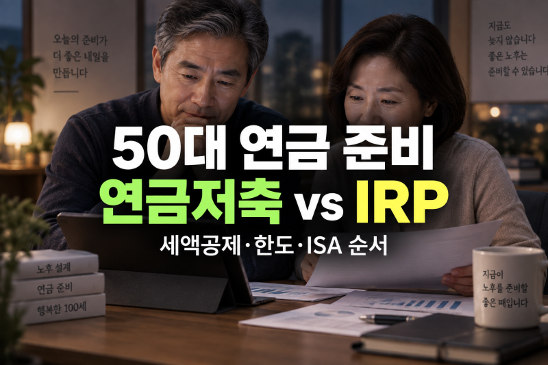 50대 연금저축 IRP 세액공제 한도와 환급액 계산 | 차이·ISA 순서까지 한 번에 비교