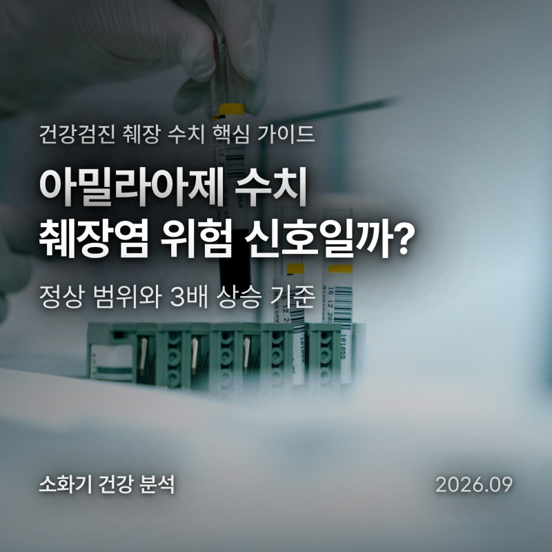 아밀라아제 수치 높으면 무조건 췌장염? 진짜 위험한 신호 3가지