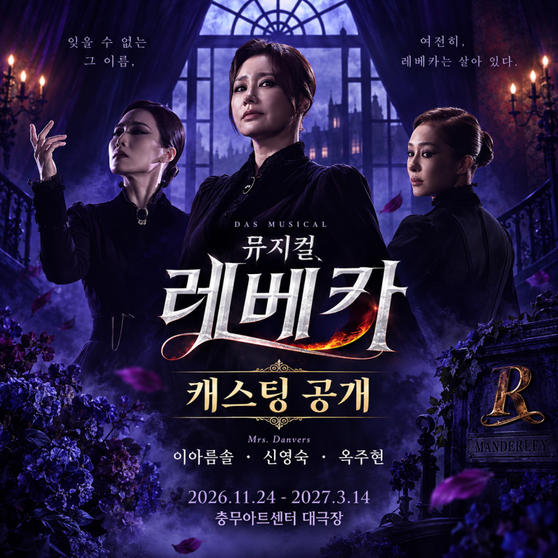 3년만에 돌아온 뮤지컬 레베카 2026 캐스팅 공개! 신영숙 옥주현 이아름솔 | 캐스팅 공연일정 ....