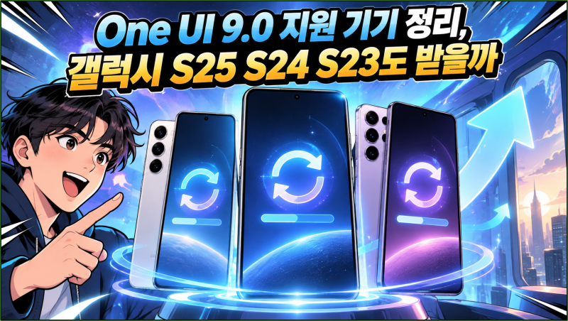 One UI 9.0 지원 기기 정리, 갤럭시 S25 S24 S23도 받을까