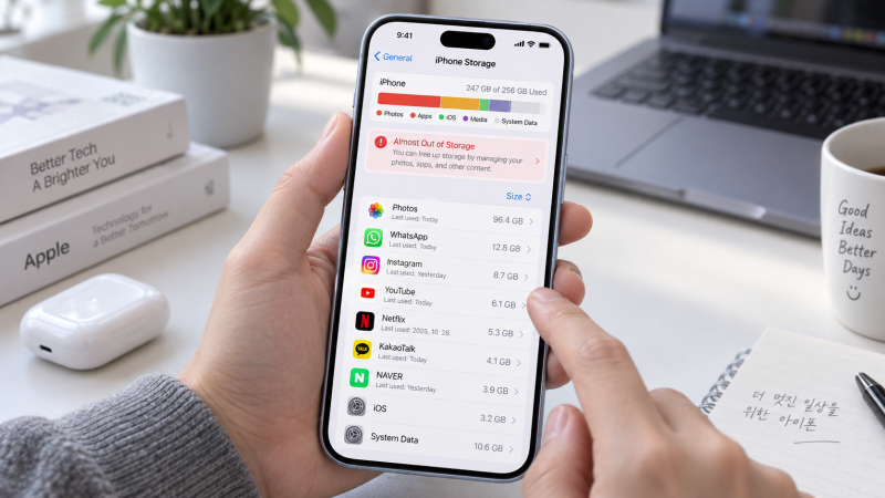 아이폰 저장공간 용량 확인과 부족 시 늘리기! iCloud 활용하는 방법
