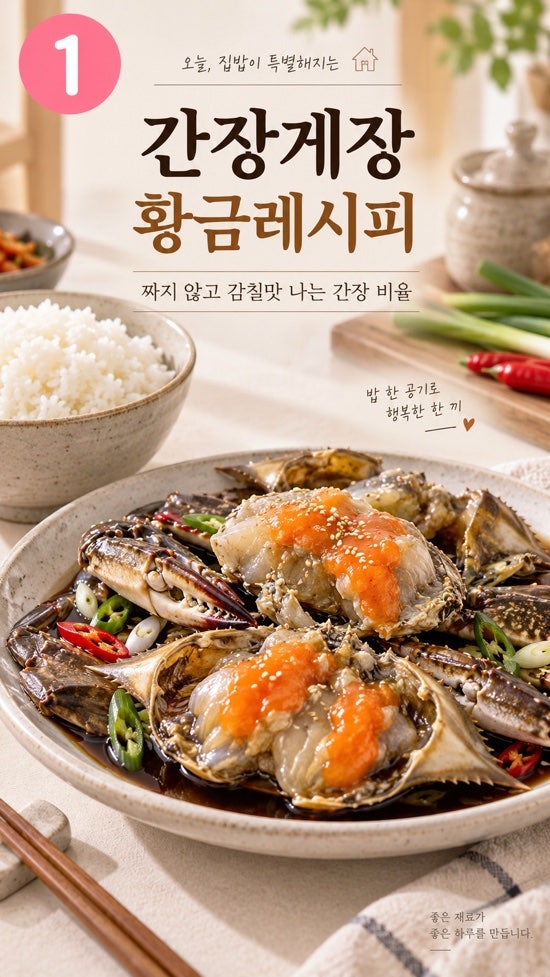 간장게장 황금레시피, 짜지 않고 감칠맛 나는 간장 비율