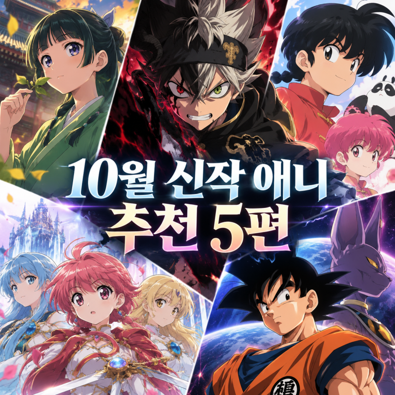 2026년 10월 신작 애니 추천 5편, 다음 달 뭐 볼까?