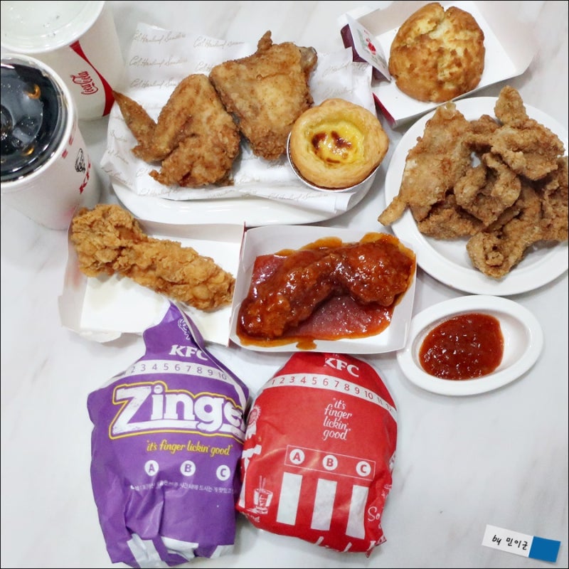 KFC 메뉴 추천 징거버거 오리지널치킨 핫크리스피통다리 후기
