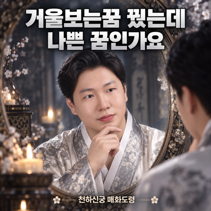 거울을 보는 꿈을 꿨는데 나쁜 꿈인가요 — 천하신궁 매화도령의 거울꿈 해몽 이야기