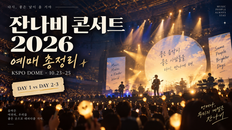 Jannabi Concert 2026 Booking Guide | October KSPO DOME Performances, Seating, Prices, DAY 1 vs DAY 2 & 3