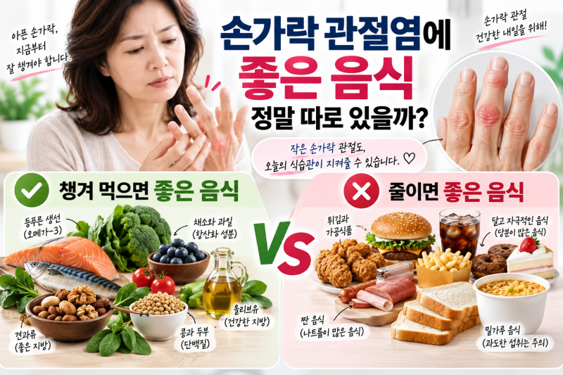 손가락 관절염에 좋은 음식이 따로 있을까?｜관절 건강에 도움 되는 식단과 피해야 할 음식