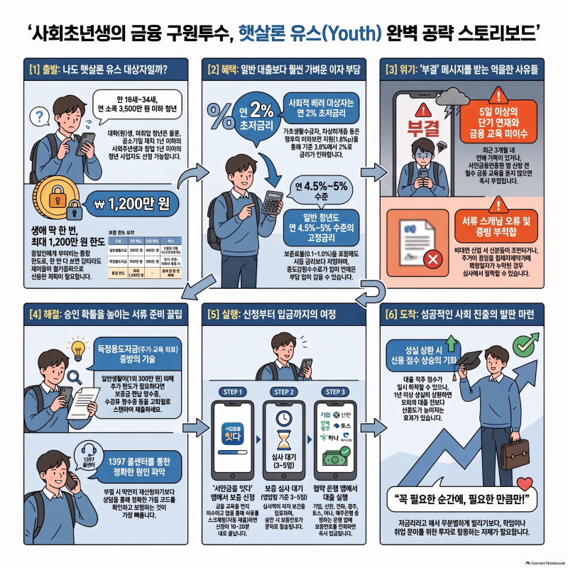 청년이라면 연 3%대 저금리 대출, 햇살론유스 정리