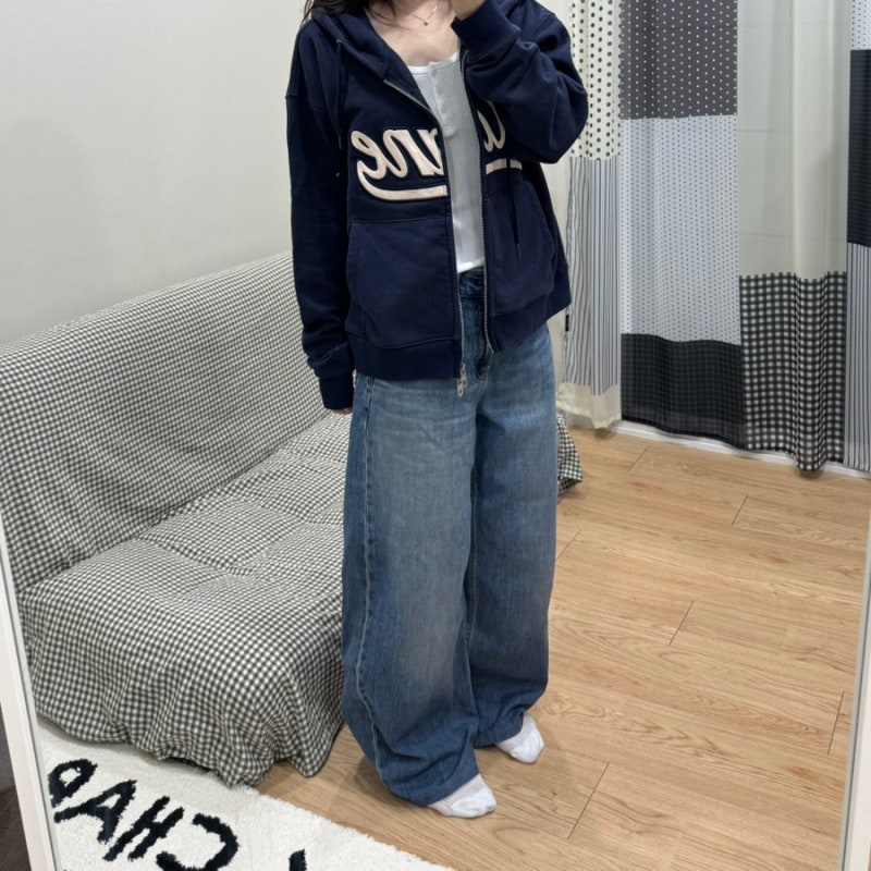 유니클로 배기배럴레그진 바지 151cm 키작녀 배기커브진 기장 수선, 23 사이즈 실패 후기