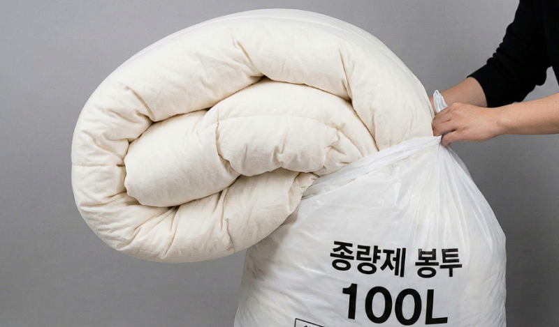 "솜이불은 대형폐기물, 베개는 종량제봉투?" 헷갈리는 이불 버리는 방법, 같이 버리려다 멈춘....