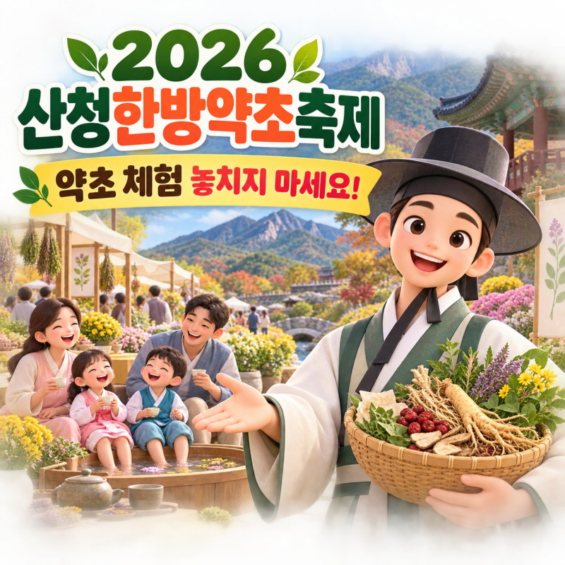 2026 산청한방약초축제 입장료/체험/주차/숙소/가수/동의보감촌 총정리