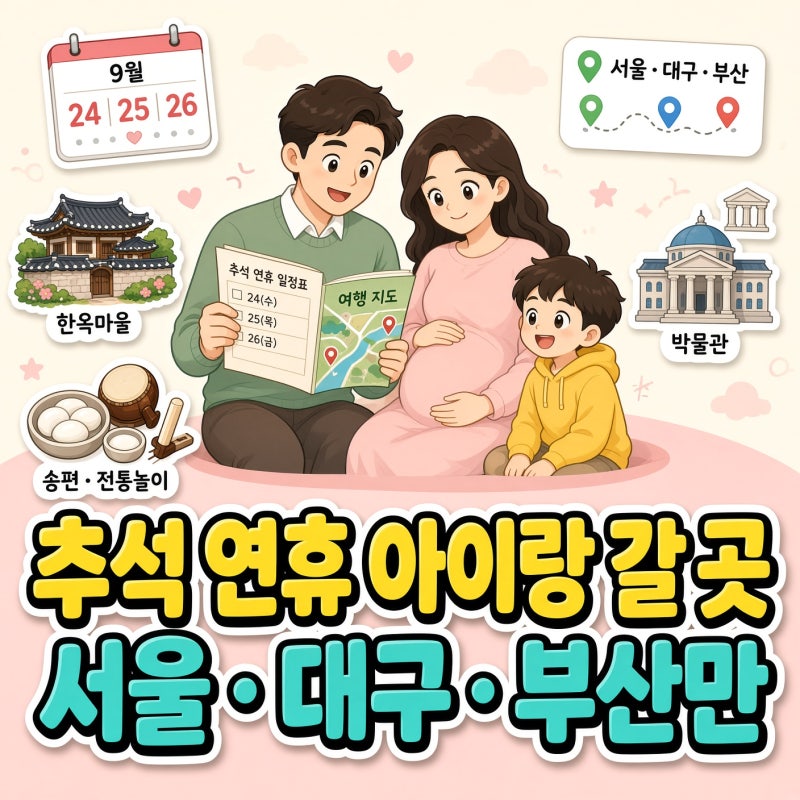 2026 추석 연휴, 아이랑 행사 갈만한곳 — 서울·대구·부산만