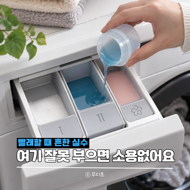 섬유유연제 아무 데나 붓지 마세요…세탁기 세제통 3칸 제대로 쓰는 법