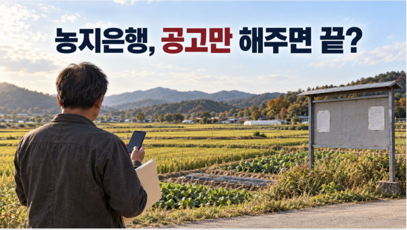 농지은행에 맡기면 임차인을 찾아줄까? 직접 문의해 보니 돌아온 뜻밖의 답
