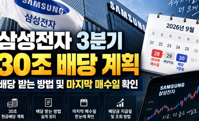 삼성전자 배당금 완벽 정리: 지급일, 기준일, 수익률까지 총정리