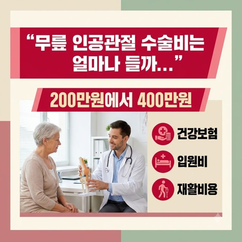 무릎 인공관절 수술비 건강보험과 재활비 중 더 부담되는 쪽은