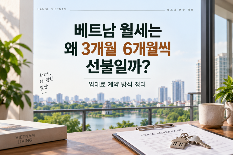 베트남 월세는 왜 3개월·6개월씩 선불일까? 임대료 계약 방식 정리