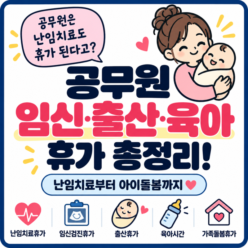 "공무원은 난임치료도 휴가 된다고?” 임신·출산·육아 휴가 총정리