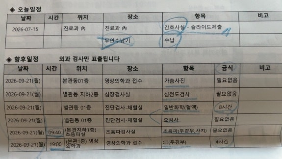 갑상선암 수술 전 검사(삼성서울병원)