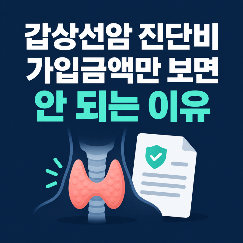 갑상선암 진단비, ‘암보험 가입금액’만 보면 안 되는 이유