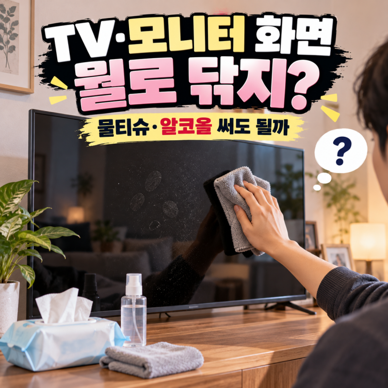 TV·모니터 화면 어떻게 닦지? 물티슈·알코올 써도 될까