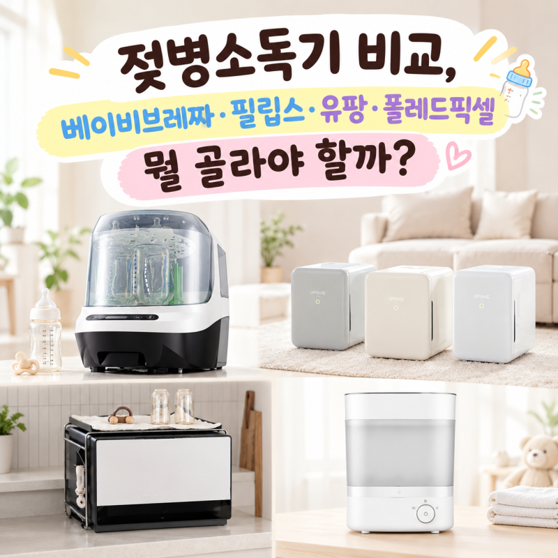 젖병소독기 비교, 베이비브레짜·필립스·유팡·폴레드픽셀 뭘 골라야 할까?