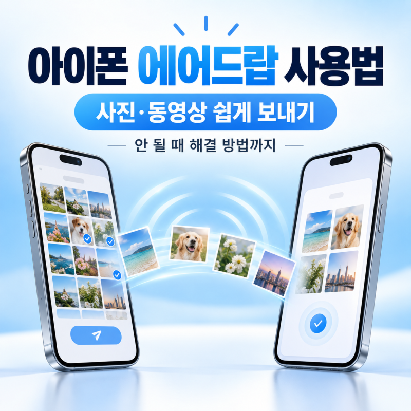 아이폰 에어드랍 사용법, 사진·동영상 보내기부터 안 될 때 해결까지