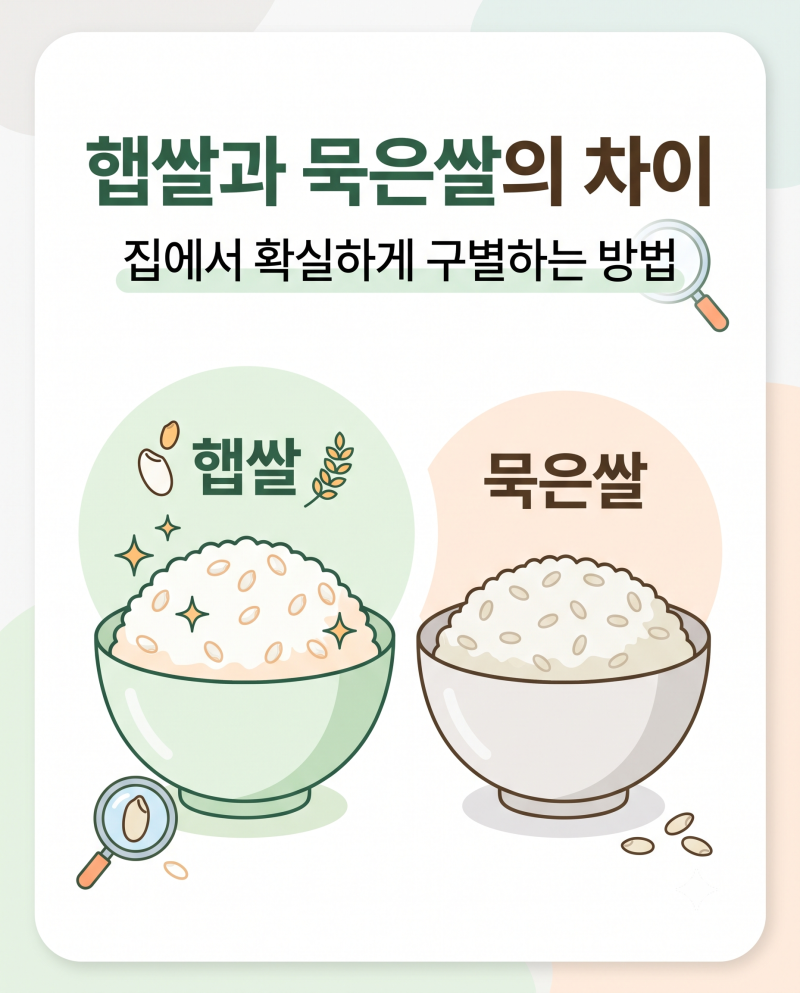 햅쌀과 묵은쌀 차이는? 집에서 구별하는 방법