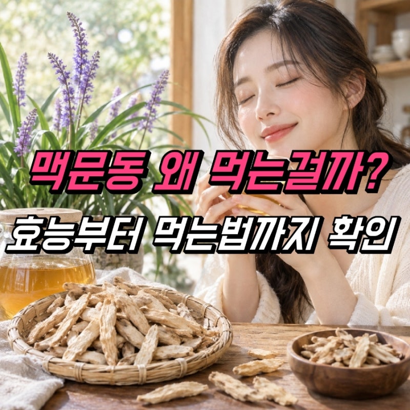 맥문동 효능 진액, 맥문동차 먹는법