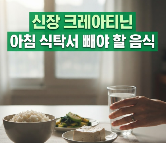 신장 크레아티닌 수치 낮추는 식단 가이드: 아침 식탁에서 당장 빼야 할 음식