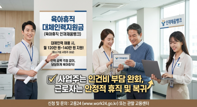 2026년 육아휴직 대체인력지원금 신청 방법 및 자격 조건 완벽 정리