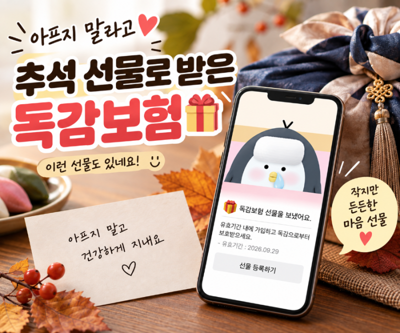 아프지 말라고 받은 특별한 추석선물, 독감보험
