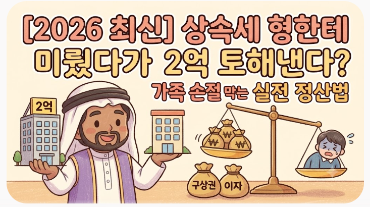 [2026 최신] 상속세 형한테 미뤘다가 2억 토해낸다? 가족 손절 막는 실전 정산법 (연대납부 10년....